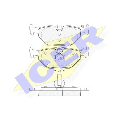 Photo Brake Pad Set, disc brake ICER 181707