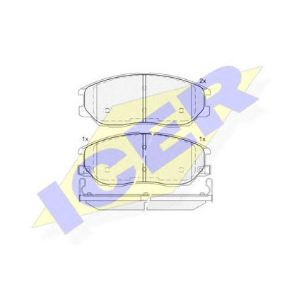 Фото Комплект тормозных колодок, дисковый тормоз ICER 181714