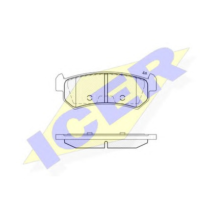 Photo Brake Pad Set, disc brake ICER 181727