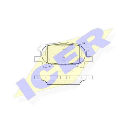 Photo Kit de plaquettes de frein, frein à disque ICER 181751