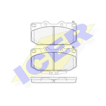 Photo Brake Pad Set, disc brake ICER 181755