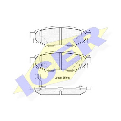 Photo Brake Pad Set, disc brake ICER 181759