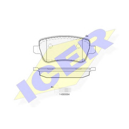 Photo Brake Pad Set, disc brake ICER 181763