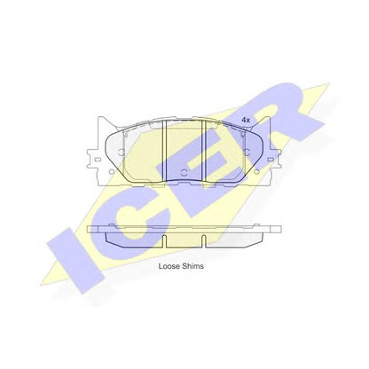 Фото Комплект тормозных колодок, дисковый тормоз ICER 181764