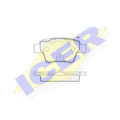 Photo Brake Pad Set, disc brake ICER 181765