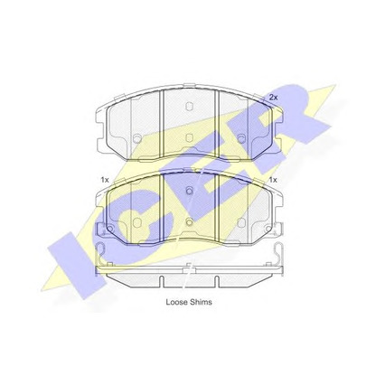 Photo Brake Pad Set, disc brake ICER 181798