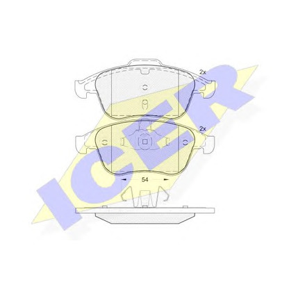 Photo Brake Pad Set, disc brake ICER 181856