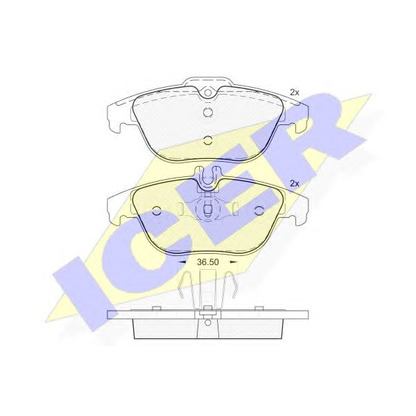 Photo Brake Pad Set, disc brake ICER 181863