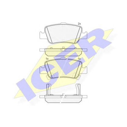 Фото Комплект тормозных колодок, дисковый тормоз ICER 181870