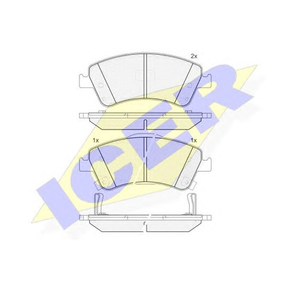 Фото Комплект тормозных колодок, дисковый тормоз ICER 181871