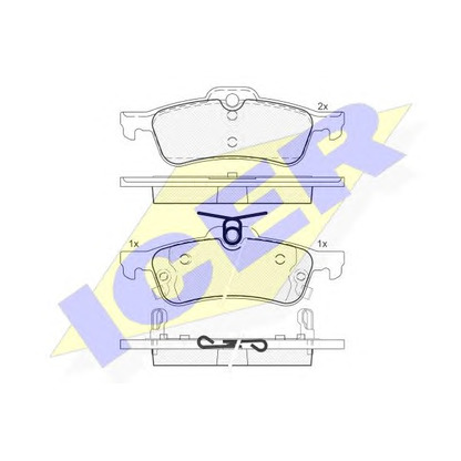 Photo Brake Pad Set, disc brake ICER 181878