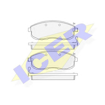 Photo Brake Pad Set, disc brake ICER 181882