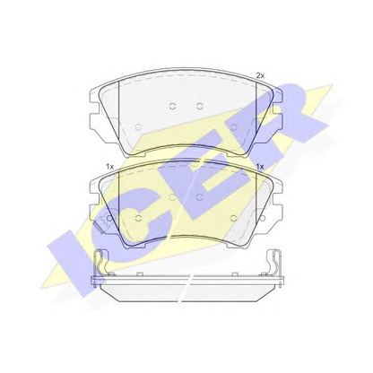 Photo Brake Pad Set, disc brake ICER 181913