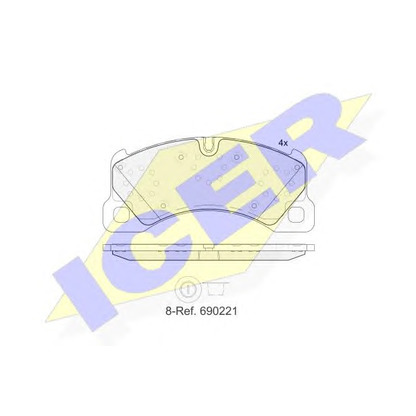 Photo Brake Pad Set, disc brake ICER 181921