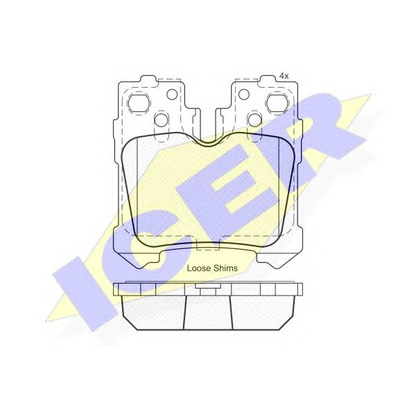 Photo Brake Pad Set, disc brake ICER 181936