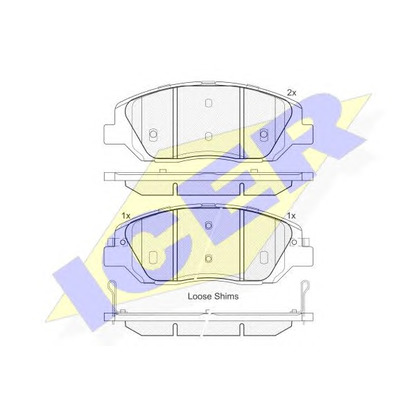 Фото Комплект тормозных колодок, дисковый тормоз ICER 181997