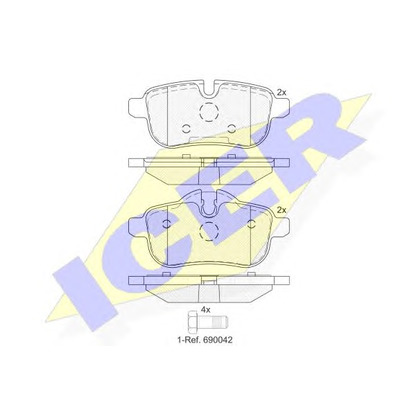 Photo Brake Pad Set, disc brake ICER 182012