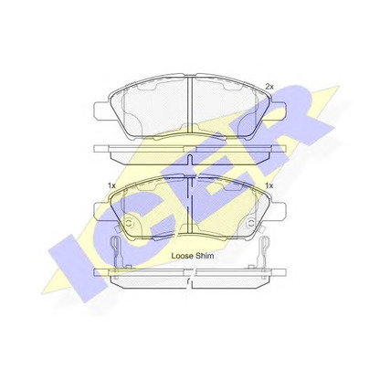 Photo Brake Pad Set, disc brake ICER 182073