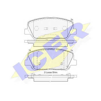 Photo Kit de plaquettes de frein, frein à disque ICER 182090