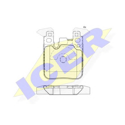 Photo Brake Pad Set, disc brake ICER 182092