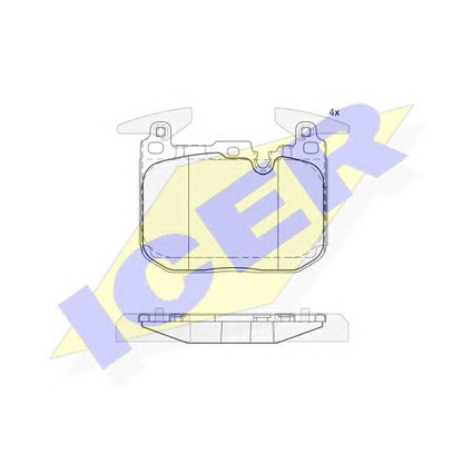 Photo Kit de plaquettes de frein, frein à disque ICER 182093