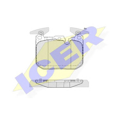 Photo Brake Pad Set, disc brake ICER 182093200