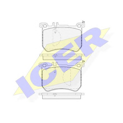 Фото Комплект тормозных колодок, дисковый тормоз ICER 182100