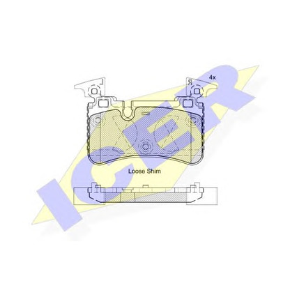 Photo Brake Pad Set, disc brake ICER 182209