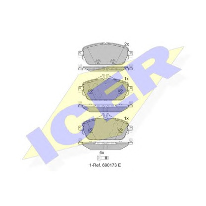 Photo Kit de plaquettes de frein, frein à disque ICER 182212