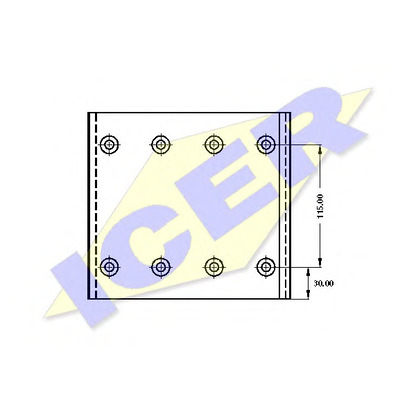 Photo Brake Lining Kit, drum brake ICER 21993500