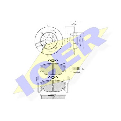 Foto Kit freno, Freno a disco ICER 305544705