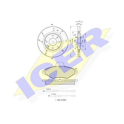 Foto Kit freno, Freno a disco ICER 309204697