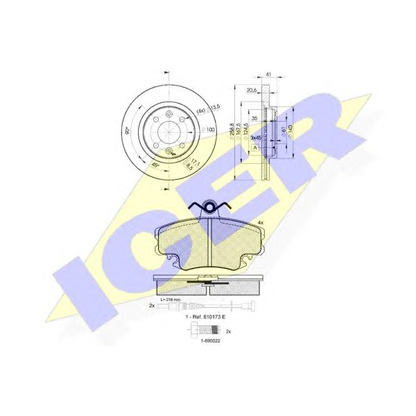 Foto Kit frenos, freno de disco ICER 309933550