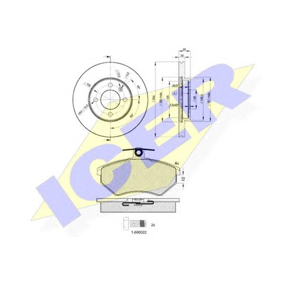 Foto Kit freno, Freno a disco ICER 310113790