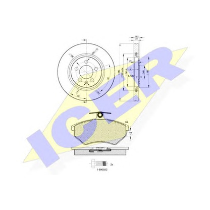 Foto Kit freno, Freno a disco ICER 310125031