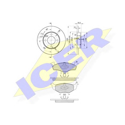 Photo Brake Set, disc brakes ICER 311783300