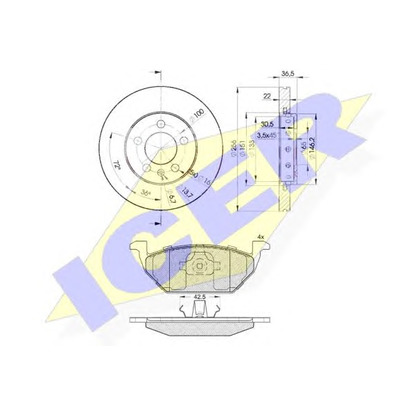 Foto Bremsensatz, Scheibenbremse ICER 311845602