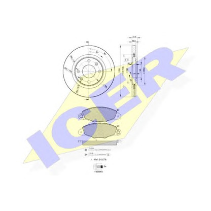 Фото Комплект тормозов, дисковый тормозной механизм ICER 312784697