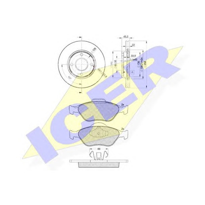 Foto Kit freno, Freno a disco ICER 313435344