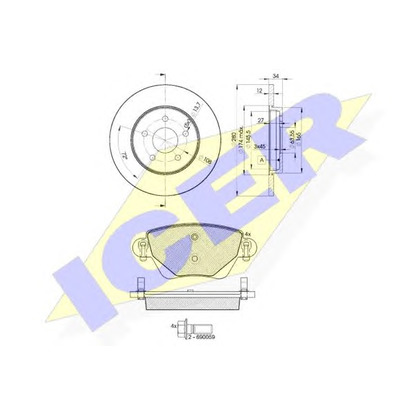 Foto Bremsensatz, Scheibenbremse ICER 313816768