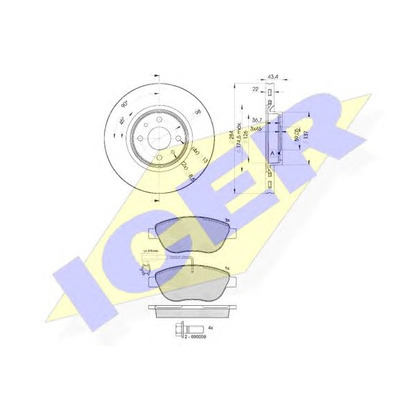 Photo Brake Set, disc brakes ICER 314400356