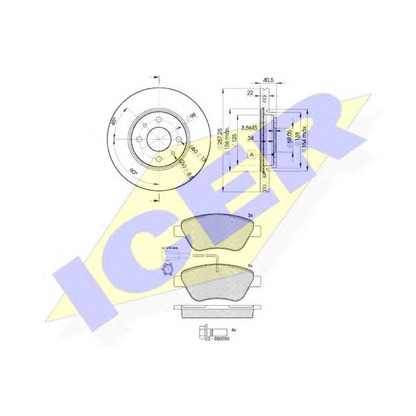 Foto Bremsensatz, Scheibenbremse ICER 314441650