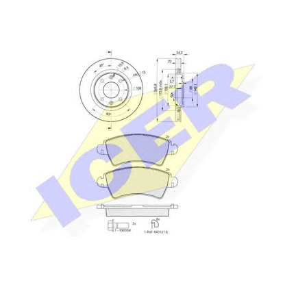 Photo Kit de freins, frein à disques ICER 315254750