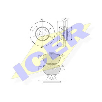 Фото Комплект тормозов, дисковый тормозной механизм ICER 315375980