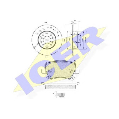 Photo Kit de freins, frein à disques ICER 316005310