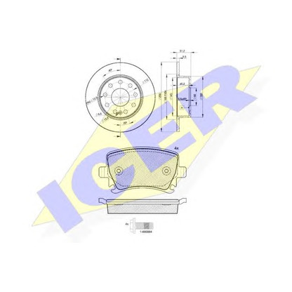 Photo Kit de freins, frein à disques ICER 316005616