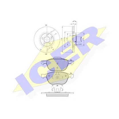 Photo Brake Set, disc brakes ICER 316173937