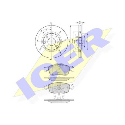 Фото Комплект тормозов, дисковый тормозной механизм ICER 318524752
