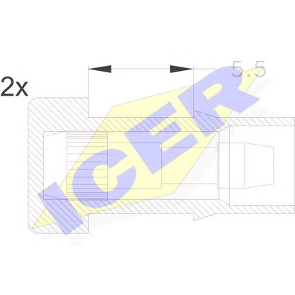 Foto Contacto de aviso, desgaste de los frenos ICER 610045EC