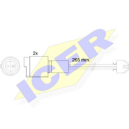 Photo Warning Contact, brake pad wear ICER 610089EC